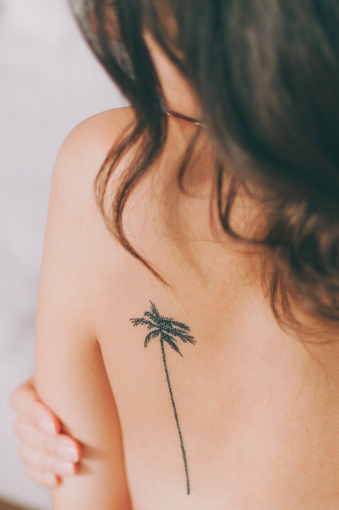 Palm tree tattoo for girls