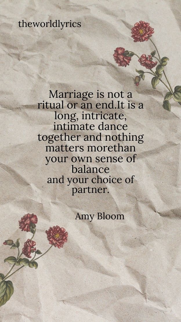 Marriage is not a ritual or an end